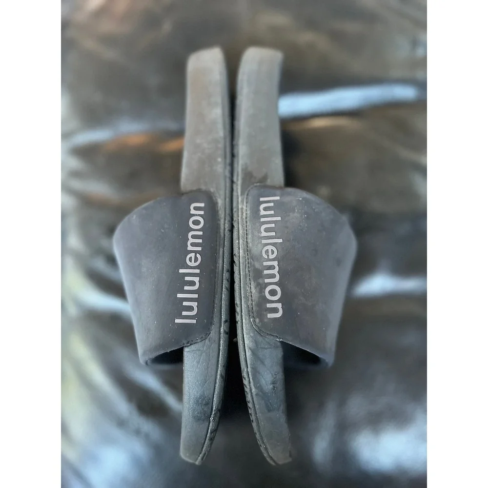 Lululemon‎ Restfeel Slides Mens Black Athletic Recovery Sandals Slides